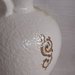 Fiaschetta in ceramica di castelli bocciardata panorama cm 13