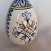 Uovo in ceramica di castelli dipinto a mano cm 6