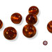 30 Perle Vetro - Tonde Sfera - 12 mm - Colore: Ambra Caramello - KMC12-AS