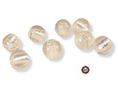 30 Perle Vetro - Tonde Sfera - 12 mm - Bianco Ghiaccio - KMC12-BG