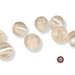 30 Perle Vetro - Tonde Sfera - 12 mm - Bianco Ghiaccio - KMC12-BG
