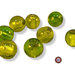 30 Perle Vetro - Tonde Sfera - 12 mm - Verde Acido - KMC12-VA