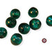 30 Perle Vetro - Tonde Sfera - 12 mm - Verde Petrolio - KMC12-VP