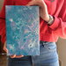 Quadro dipinto a mano - fluid painting - mandala dot painting - idea regalo, arredo casa 