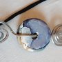 Collana wire e ceramica  azzurra 