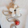 Collana wire e ceramica  bianca e rossa