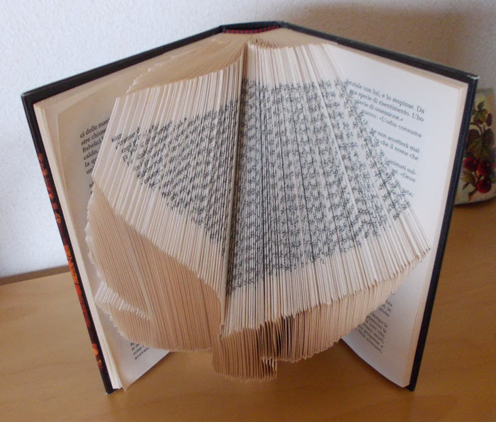 Book Folding, Folded Book, Libro Piegato, Libro Scultura , regalo d
