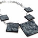 Strange & creased squares necklace