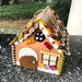 Gingerbread house, porta panettone, scatola di cartone decorata in feltro