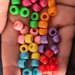 40 Perline colorate Pony beads 9mmx6mm