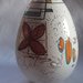 Uovo in ceramica di castelli dipinto a mano cm 10