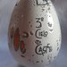 Uovo in ceramica di castelli dipinto a mano cm 10