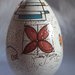 Uovo in ceramica di castelli dipinto a mano cm 15