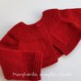 Cardigan scaldacuore coprispalle bambina neonata in lana e alpaca - rosso