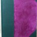Diario fatto a mano copertina rigida verde viola in carta riciclata e stoffa con segna-pagina