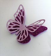 Farfalle fustellate in cartoncino e gomma Eva 