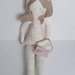 Bambola in tessuto di cotone realizzata interamente a mano