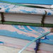 Diari copertina copta in tela carta marmorizzata e decorazione naturale