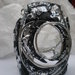 Etnic silver black cuff