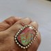 anello opale australiano rosa e argento