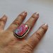 anello opale australiano rosa e argento
