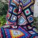 Copertina piastrelle uncinetto, plaid, granny square, crochet, coperta in lana