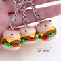 Portachiavi Hamburger kawaii