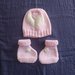 Set nascita cappello e scarpine idea neonato bebè