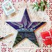 stella di Natale con aurora boreale, decorazione natalizia in legno con aurora boreale, ornamento natalizio da appendere, paesaggio nordico