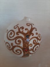 Palla in ceramica di castelli raffigurante il terzo cielo dipinta a mano cm 6