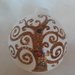 Palla in ceramica di castelli raffigurante il terzo cielo dipinta a mano cm 6