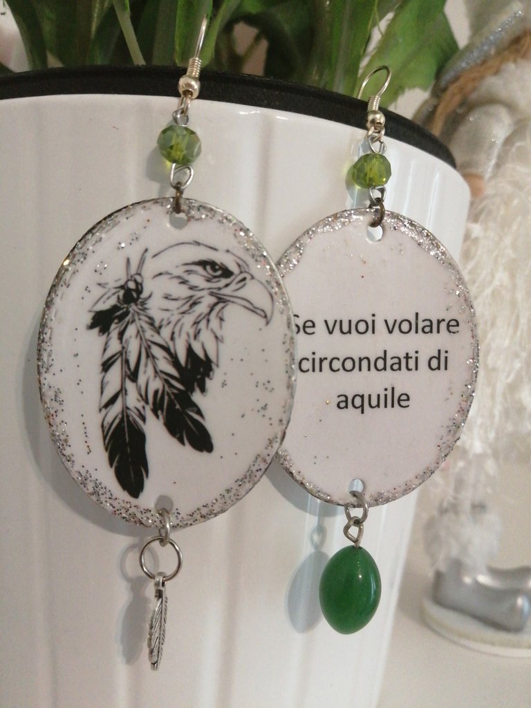 Orecchini Pendenti con Malachite Verde Bronzallure | Gioielleria Baravelli