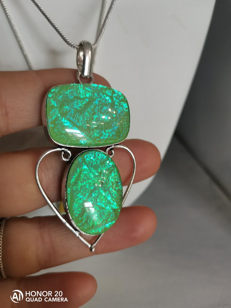 Parure In Argento Di Anello, Pendente E Orecchini Con Opali - Foto 4