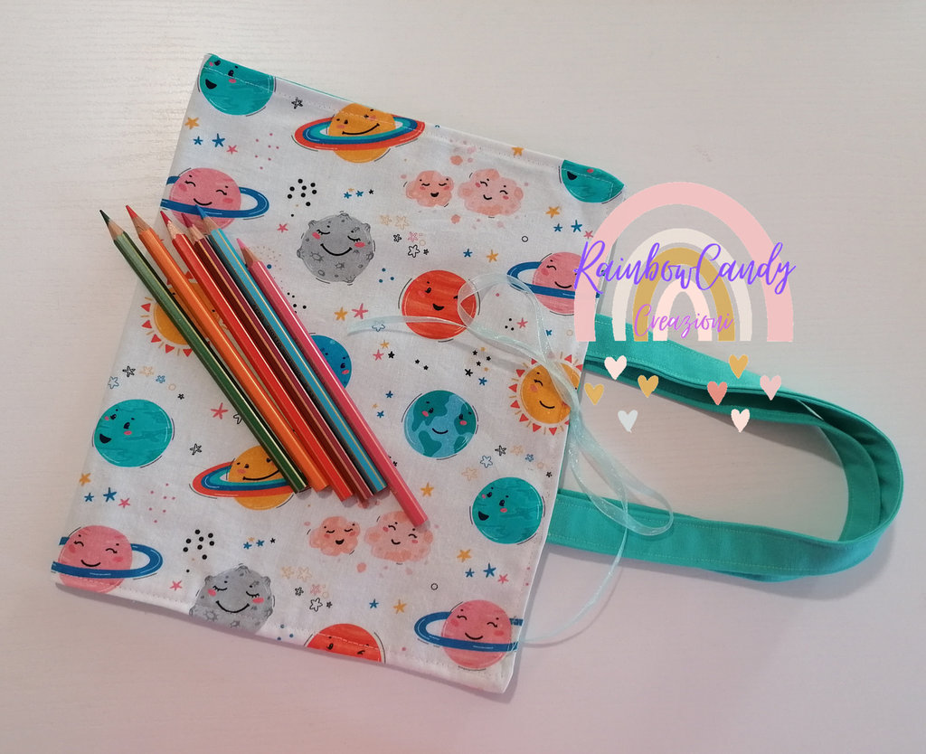 Borsa kit disegno- borsa porta colori - Bambini - Giocattoli - di