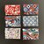 Borsellino porta carte di credito, carte fedeltà in cotone stampato temi giapponesi