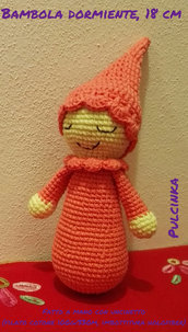 Bambola dormiente Neonato Pupazzo Handmade Amigurumi Uncinetto Crochet Knitting