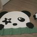 Tappeto panda all'uncinetto in cotone