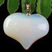 Collana donna con grande ciondolo pendente a cuore in autentica pietra di luna naturale chakra cristalloterapia