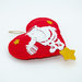 Decorazione natalizia a forma di cuore con natività o babbo natale, 19 cm x 15 cm