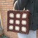 Borsa granny square all'uncinetto / borsa in lana marrone