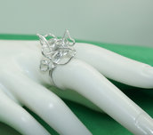 anello  fiore in alluminio