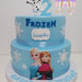 Torta scenografica Frozen- torta gomma Eva compleanno bimba tema frozen