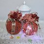 Palla di natale luminosa, decorazione natalizia per albero, palla con pizzo e fiori