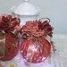 Palla di natale luminosa, decorazione natalizia per albero, palla con pizzo e fiori