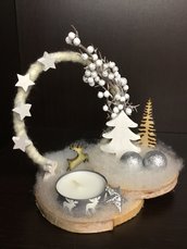 Decorazione natalizia bianca/grigia