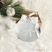 Medaglione natalizio con nome - 8 cm 