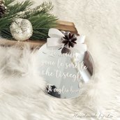 Medaglione natalizio con frase - Amicizia - 10 cm