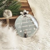 Medaglione natalizio con frase - Nonni - 10 cm