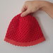 Cappello bambina in cotone rosso