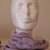 sciarpa anello scaldacollo di lana moda fatta a mano color lavanda  115 x 18 cm
